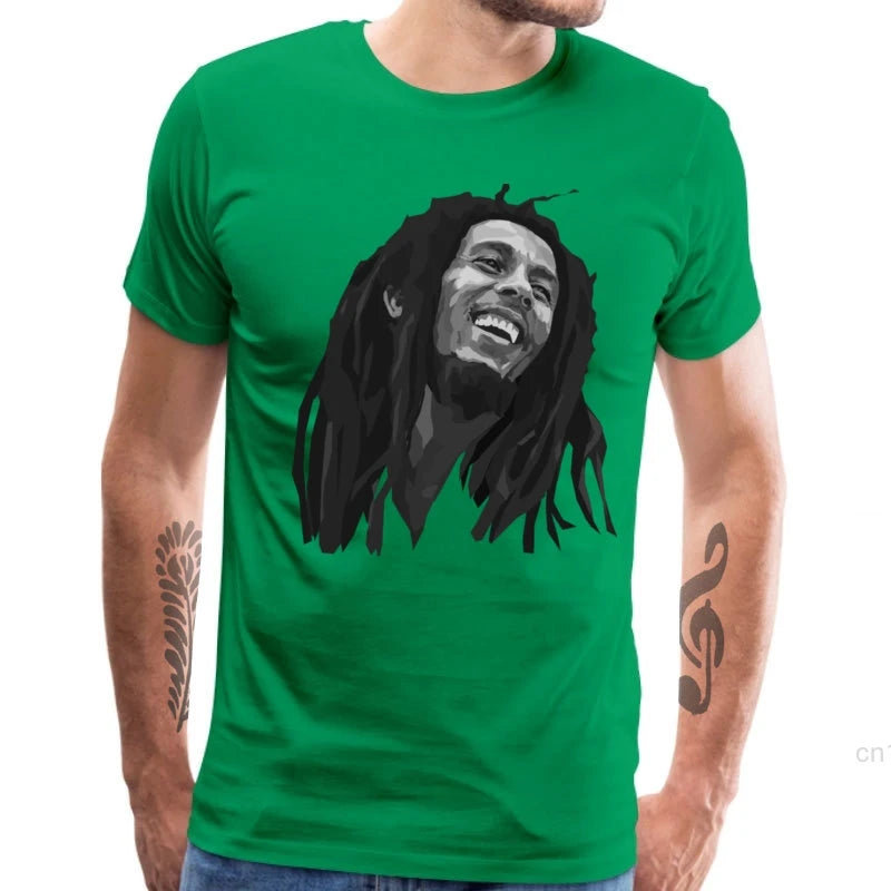 Legend Bob Marley T-shirt For Men Short Sleeve Tops & Tees Reggae Music Hip Hop New Fashion Cotton Mens Tshirt Funny T Shirts