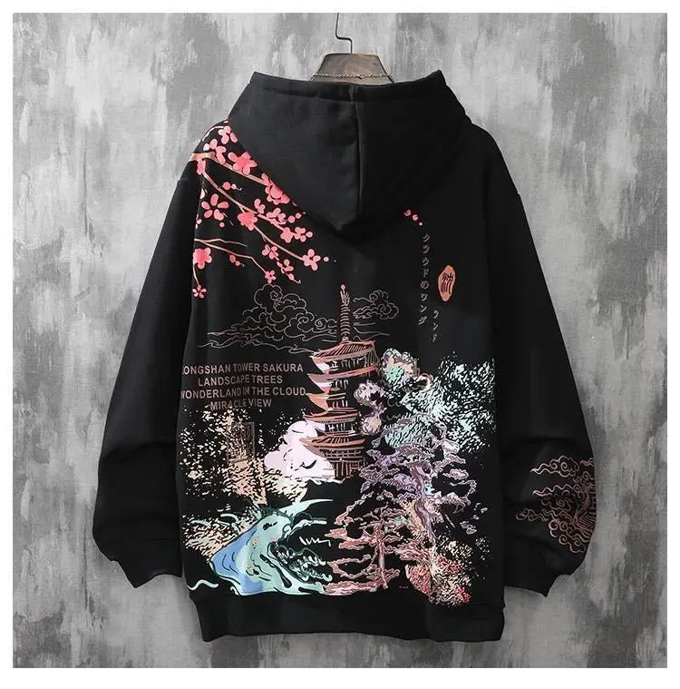 sudaderas con capucha loft print hoodie y2k clothes harajuku Men's anime hip-hop japanese streetwear Sweatshirt hoodies men kpop