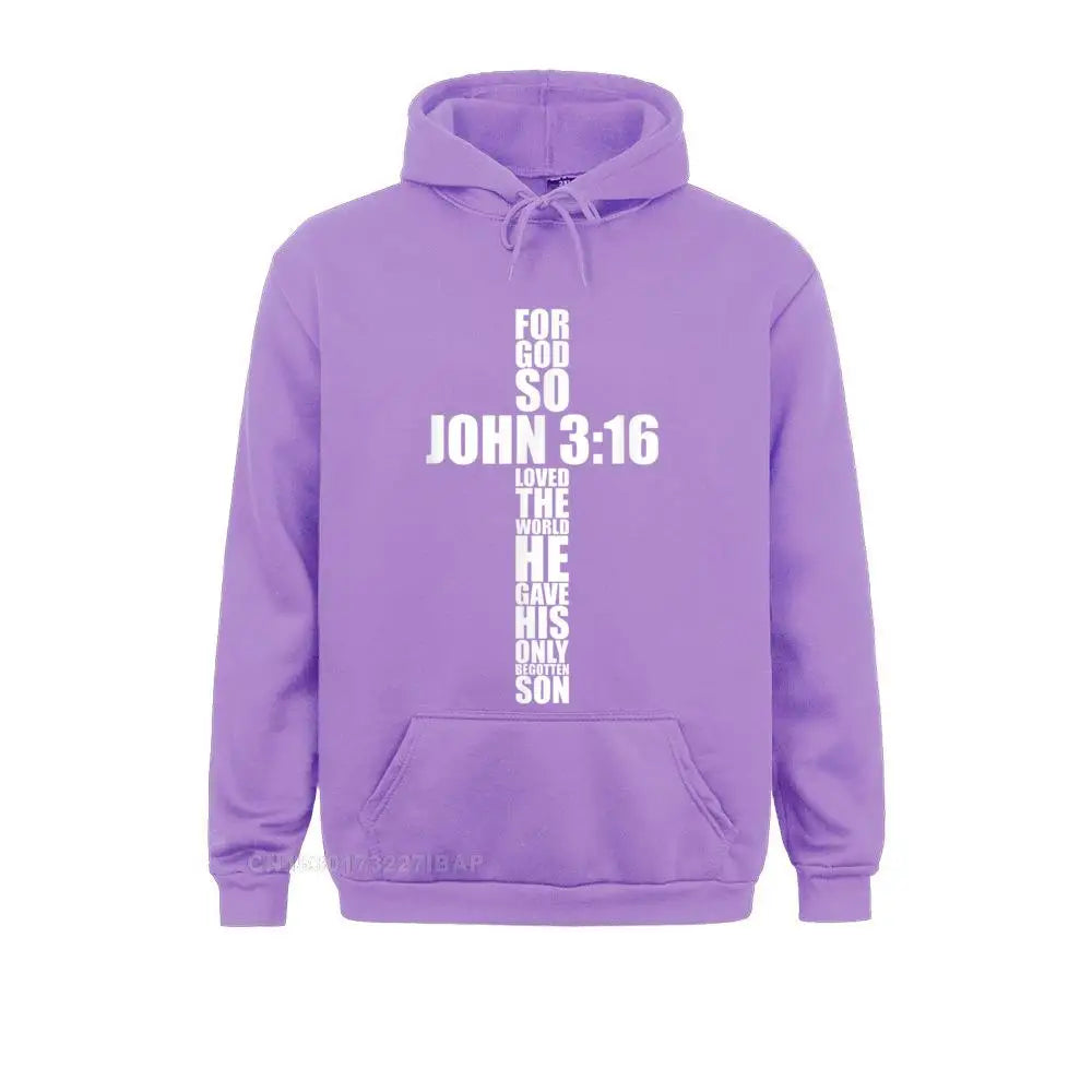 John 3 16 Christian Cross Saying Religious Bible Verse Gifts Hoodie Retro Women's Sweatshirts 3D Hoodies Youthful Clothes