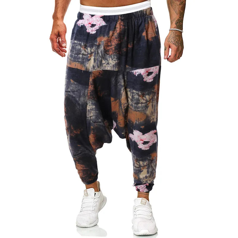 Men Baggy Harem Pants Men Hip-hop Women Wide Leg Trousers Male Casual Vintage Long Pants Pantalones Hombre