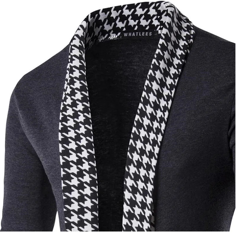 New Autumn Winter Classic Cuff Knit Cardigan Men's Sweaters High Quality Men Knitted Coats Male Knitwears