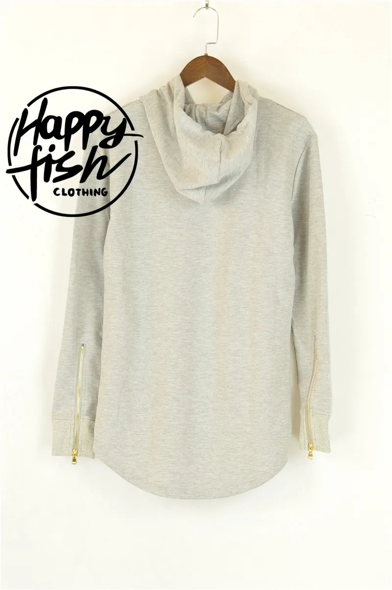 2026 Brand New Mens Hoodies Sweatshirts Streetwear Hip Hop Long Zipper Sweatshirt Cut Extended Men Hoody Sweatshirts For Male