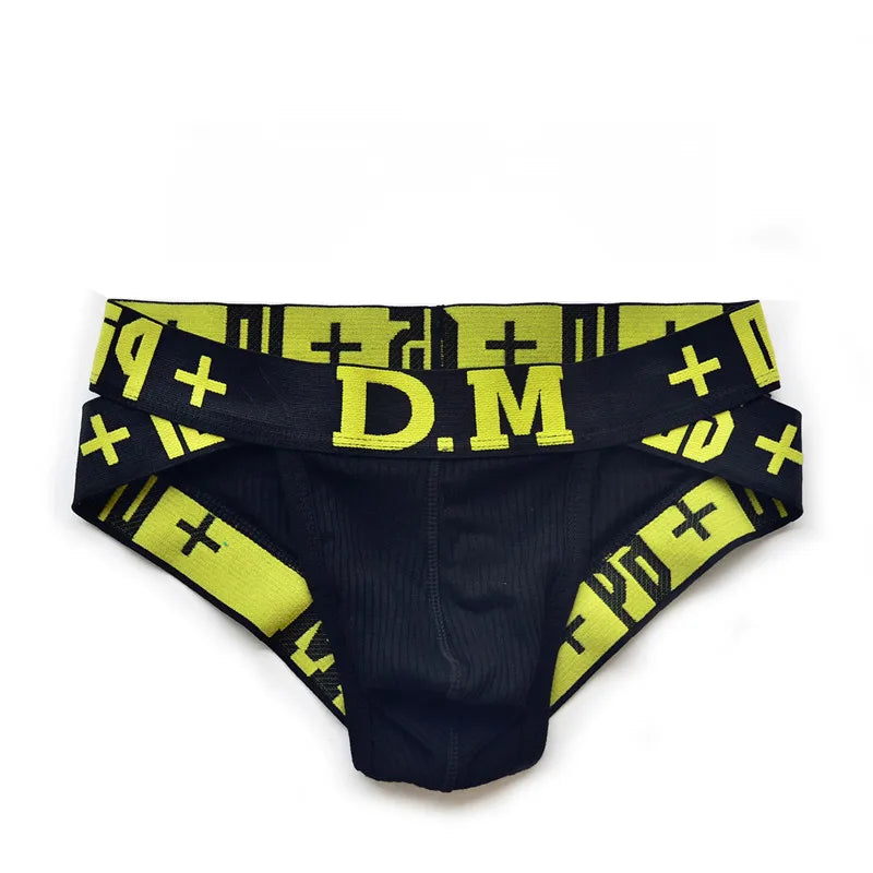 E likable new youth letters men's underwear fashion sexy comfortable breathable low waist cotton briefs