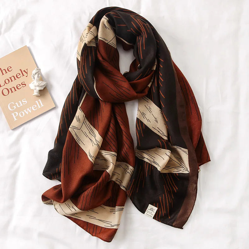 New Design Brand Winter Women Scarf Fashion Plaid Print Cotton Hijabs Scarves For Ladies Shawls and Wraps Pashmina Stoles Muslim