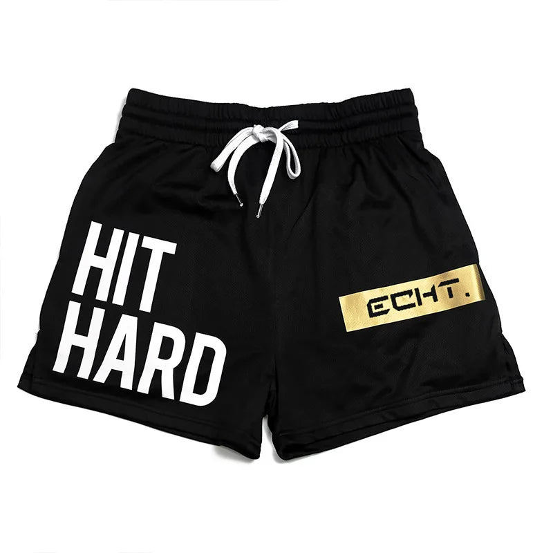 Mens Fashion Shorts Workout Beach Fitness Gym Shorts Men Street Wear Elastic Waist Quick Dry Breathable
