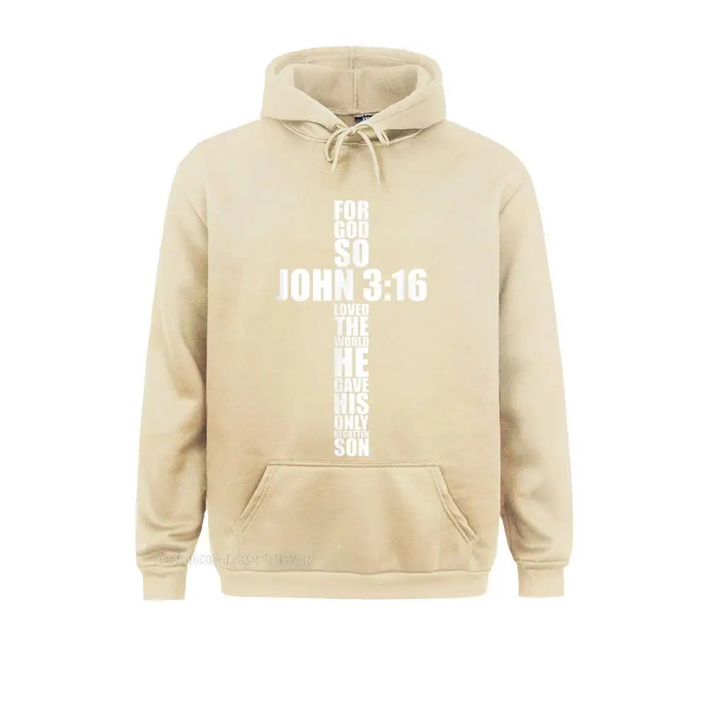 John 3 16 Christian Cross Saying Religious Bible Verse Gifts Hoodie Retro Women's Sweatshirts 3D Hoodies Youthful Clothes