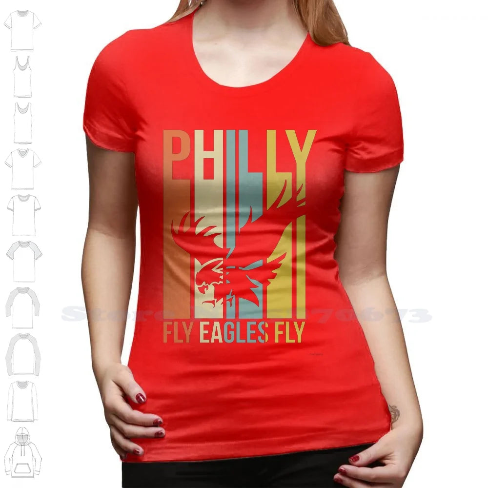 Philadelphia Fly Eagles Fly Philly Football 100% Cotton T-Shirt Football Philly Big Game Fly Eagles Fly