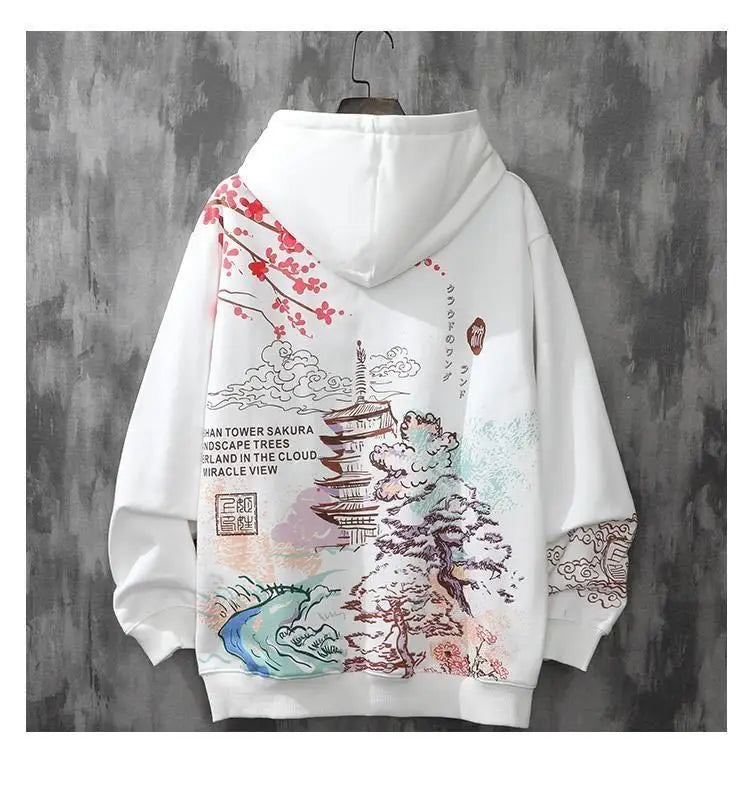 sudaderas con capucha loft print hoodie y2k clothes harajuku Men's anime hip-hop japanese streetwear Sweatshirt hoodies men kpop