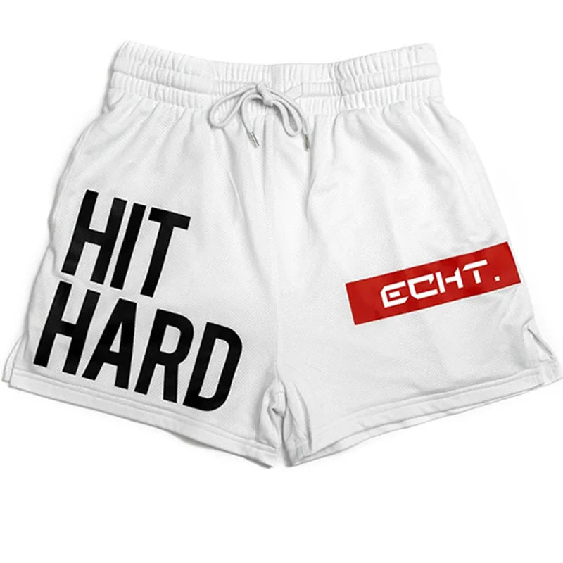Mens Fashion Shorts Workout Beach Fitness Gym Shorts Men Street Wear Elastic Waist Quick Dry Breathable