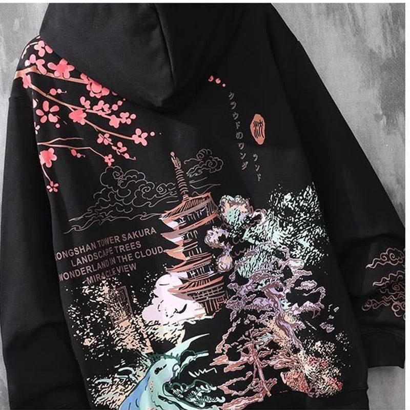 sudaderas con capucha loft print hoodie y2k clothes harajuku Men's anime hip-hop japanese streetwear Sweatshirt hoodies men kpop