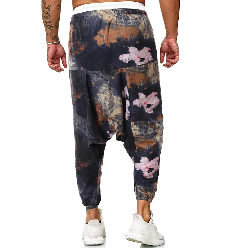 Men Baggy Harem Pants Men Hip-hop Women Wide Leg Trousers Male Casual Vintage Long Pants Pantalones Hombre