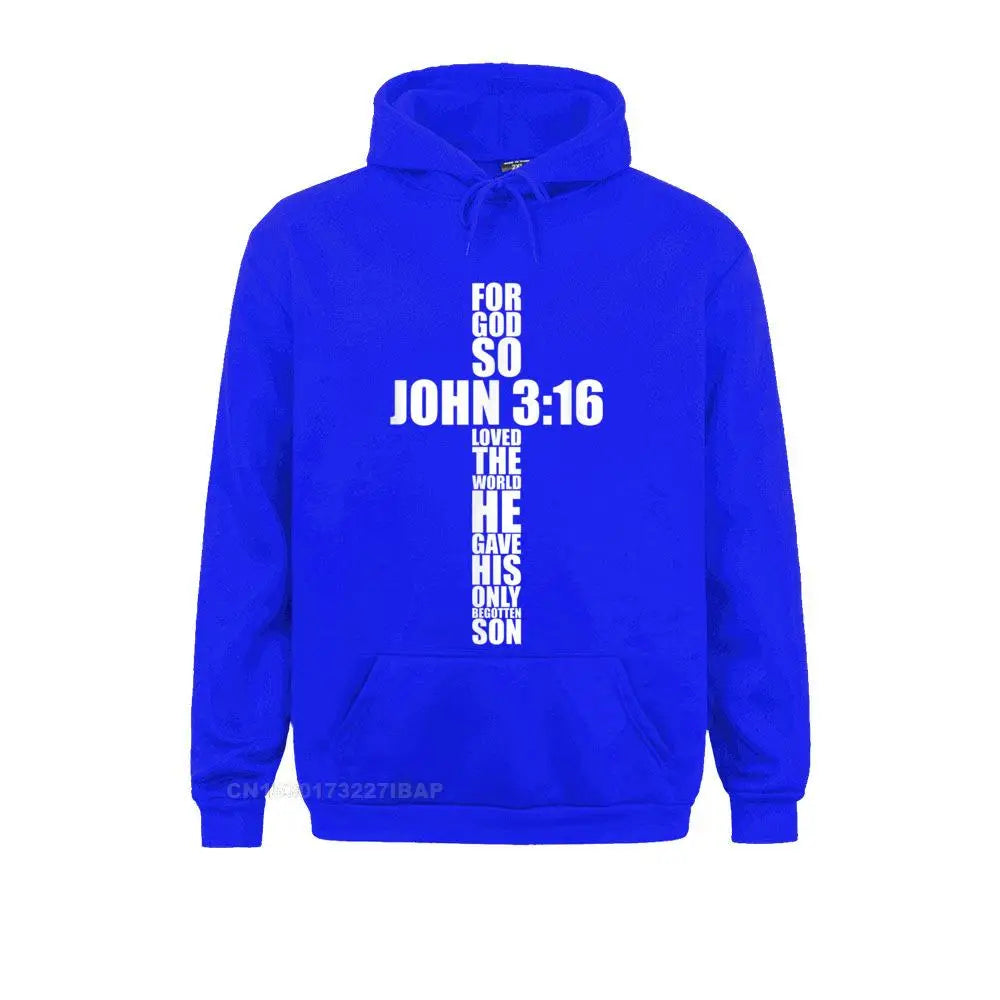 John 3 16 Christian Cross Saying Religious Bible Verse Gifts Hoodie Retro Women's Sweatshirts 3D Hoodies Youthful Clothes