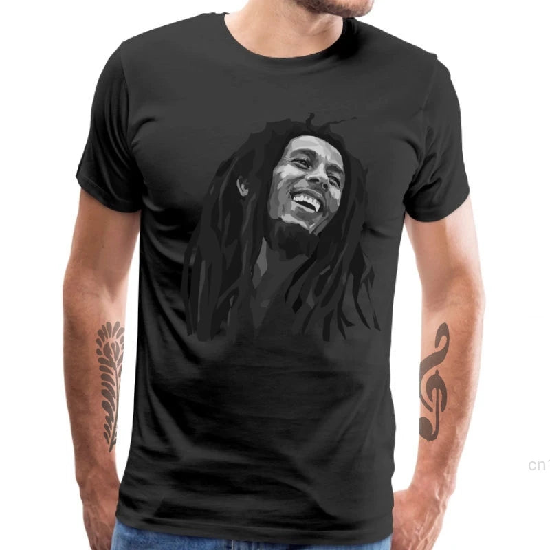 Legend Bob Marley T-shirt For Men Short Sleeve Tops & Tees Reggae Music Hip Hop New Fashion Cotton Mens Tshirt Funny T Shirts