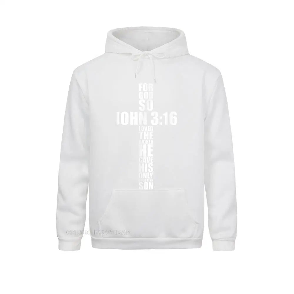 John 3 16 Christian Cross Saying Religious Bible Verse Gifts Hoodie Retro Women's Sweatshirts 3D Hoodies Youthful Clothes