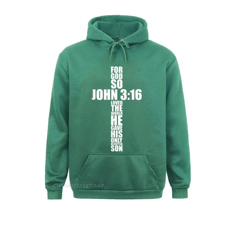 John 3 16 Christian Cross Saying Religious Bible Verse Gifts Hoodie Retro Women's Sweatshirts 3D Hoodies Youthful Clothes