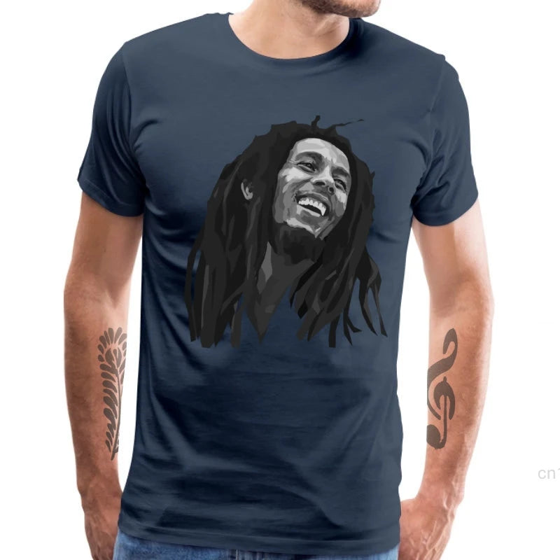 Legend Bob Marley T-shirt For Men Short Sleeve Tops & Tees Reggae Music Hip Hop New Fashion Cotton Mens Tshirt Funny T Shirts