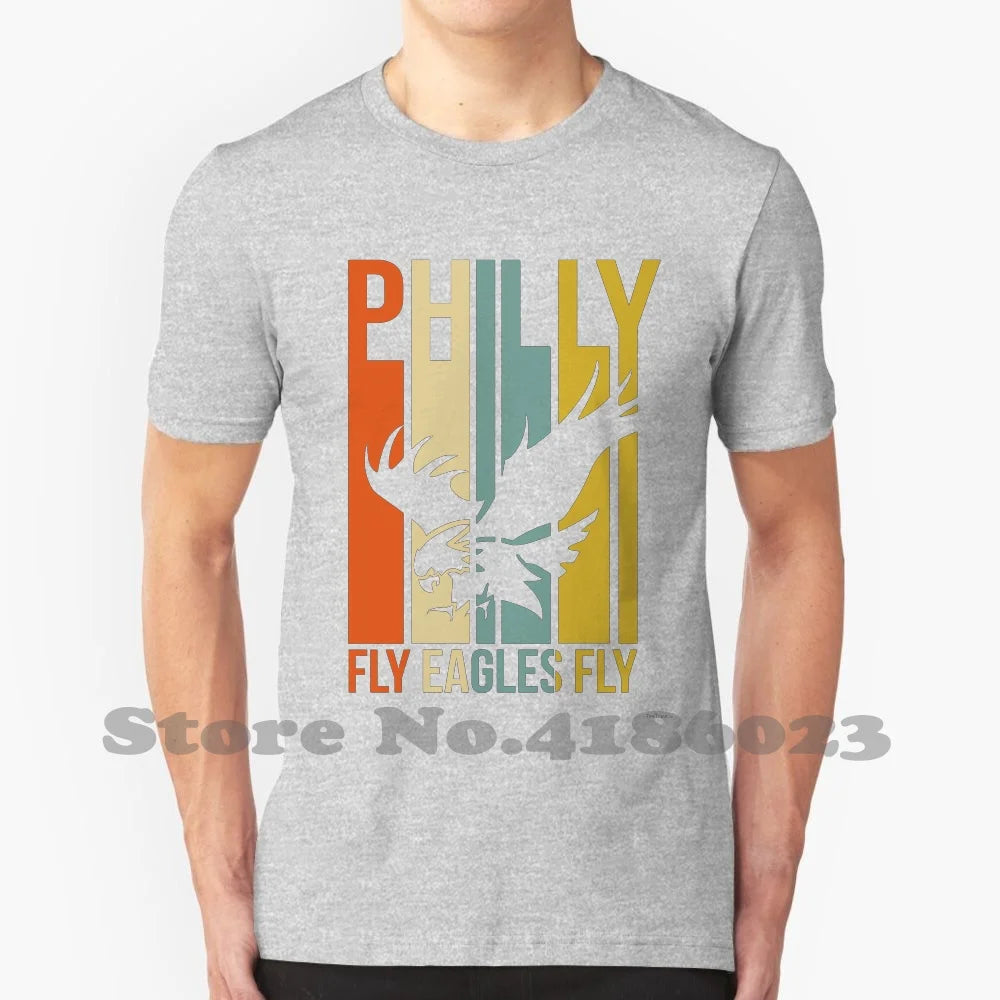 Philadelphia Fly Eagles Fly Philly Football 100% Cotton T-Shirt Football Philly Big Game Fly Eagles Fly