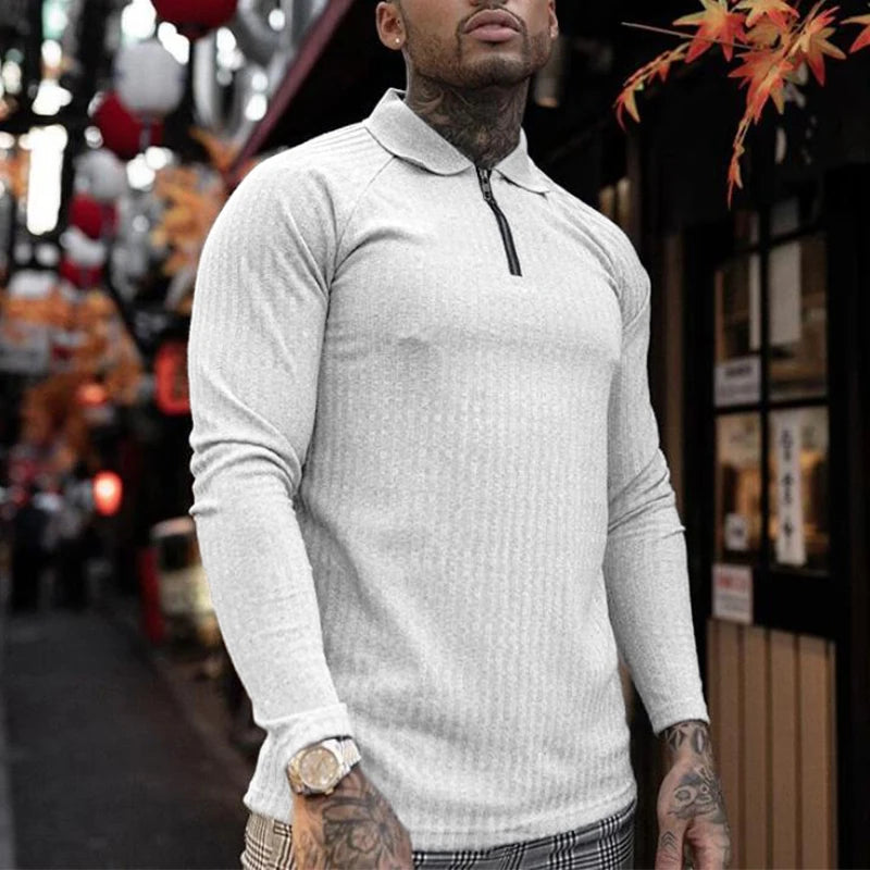 New Spring Fashion Hooded Sweaters Men Casual Turtleneck Sweaters Slim Fit Sports Pullover Men Sweater Gym Knitwear Pull Homme