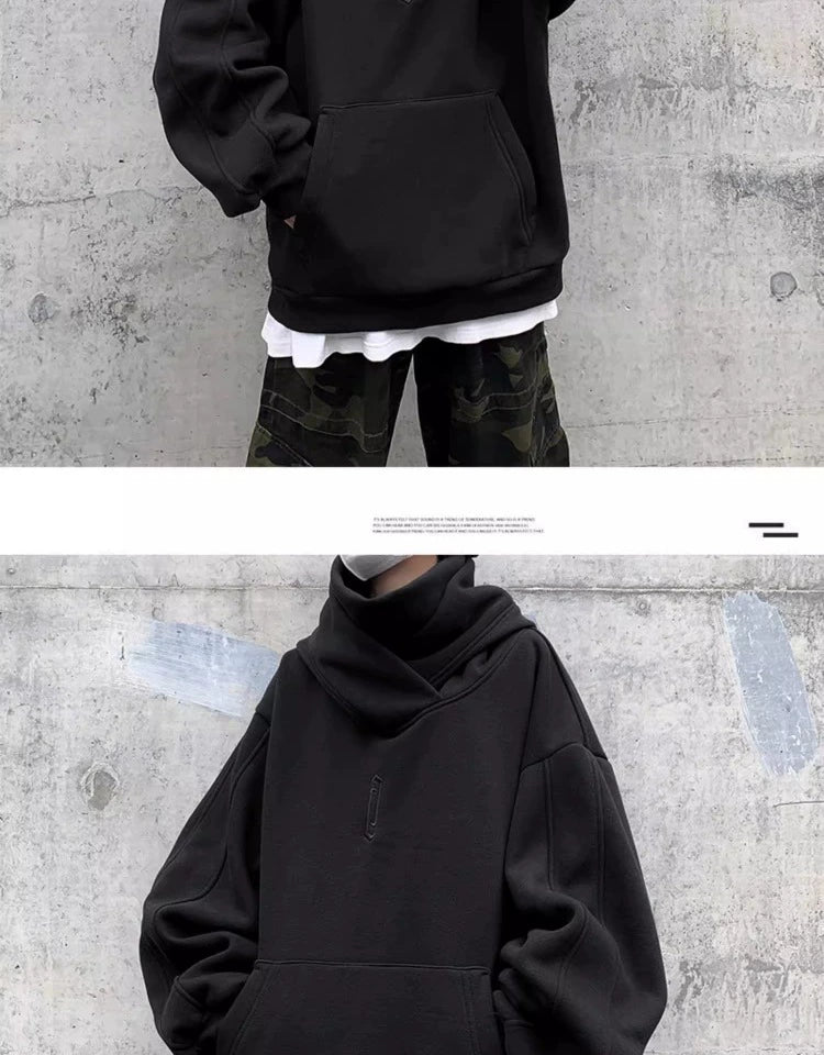 Heavy Weight Dark Gray Hoodie Oversize Sweatshirt