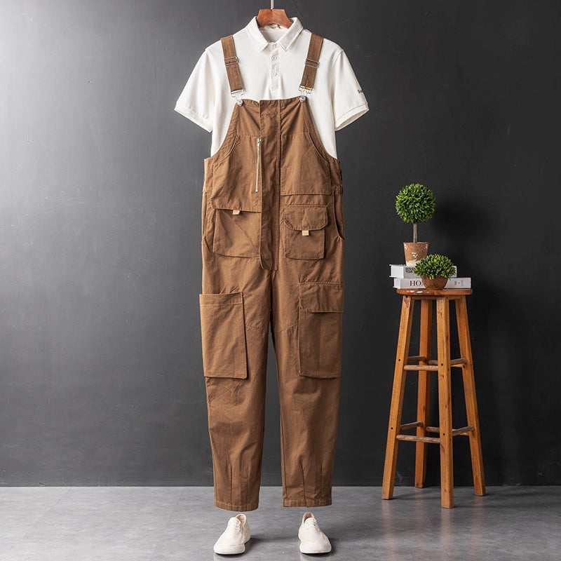 Hip Hop Light Green Couple's Idle Style Suspenders Workwear