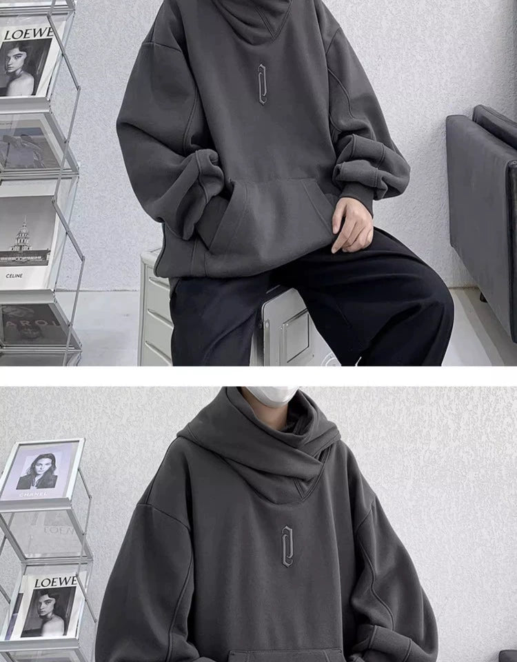 Heavy Weight Dark Gray Hoodie Oversize Sweatshirt