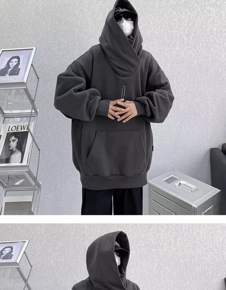 Heavy Weight Dark Gray Hoodie Oversize Sweatshirt