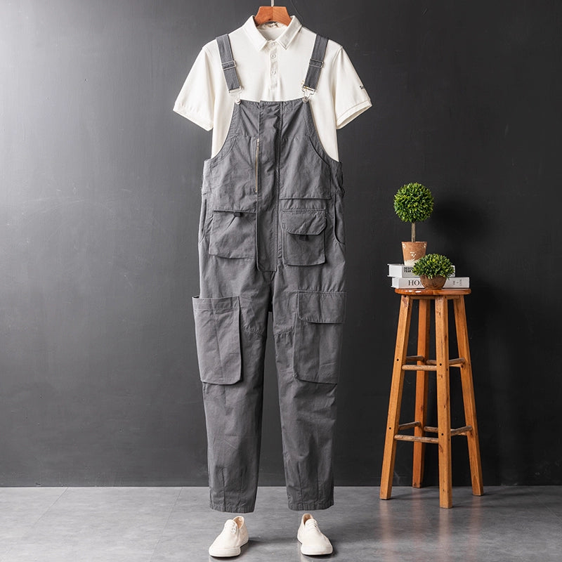 Hip Hop Light Green Couple's Idle Style Suspenders Workwear