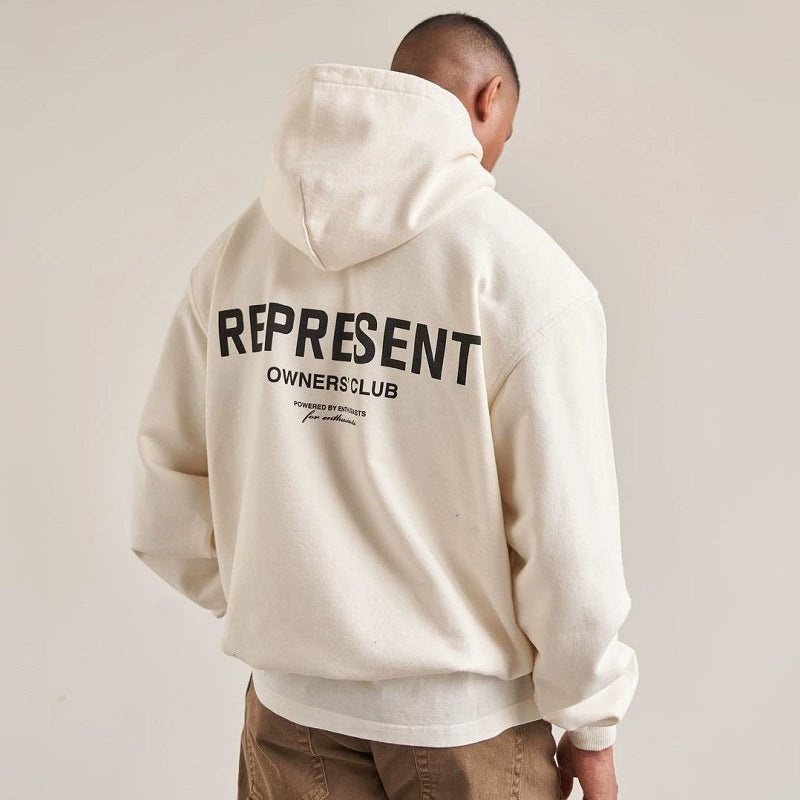 Present Track Basic Style Special-Interest Fashion Brand American Autumn and Winter Loose Men Couple Hooded Sweater