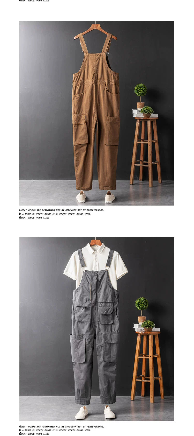 Hip Hop Light Green Couple's Idle Style Suspenders Workwear