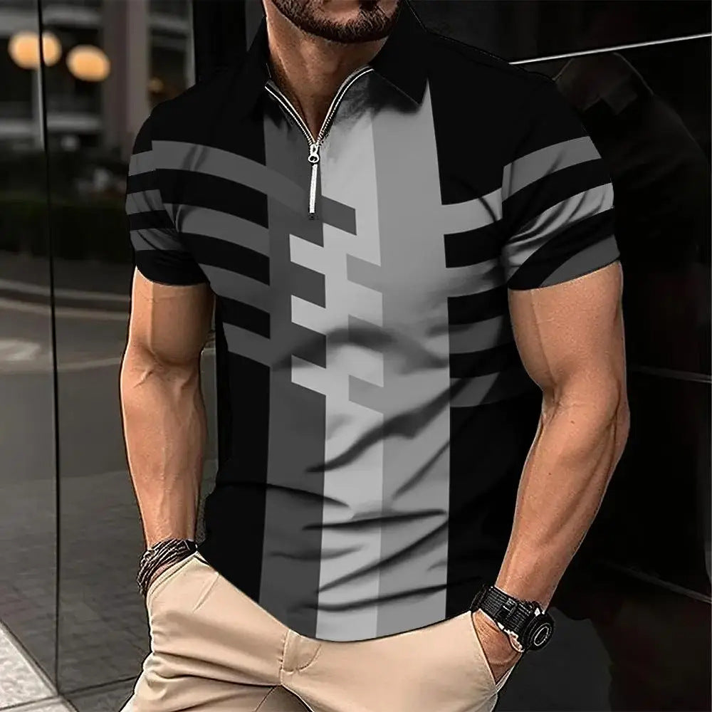 Men's Fashion Plaid Short-sleeved Top