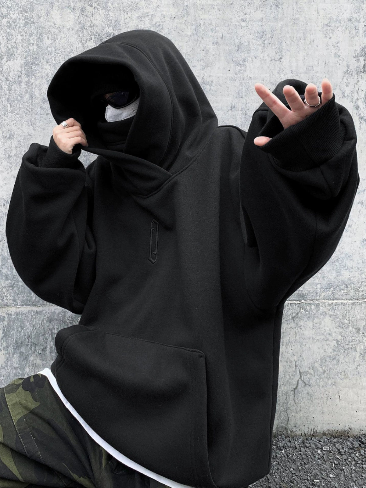 Heavy Weight Dark Gray Hoodie Oversize Sweatshirt