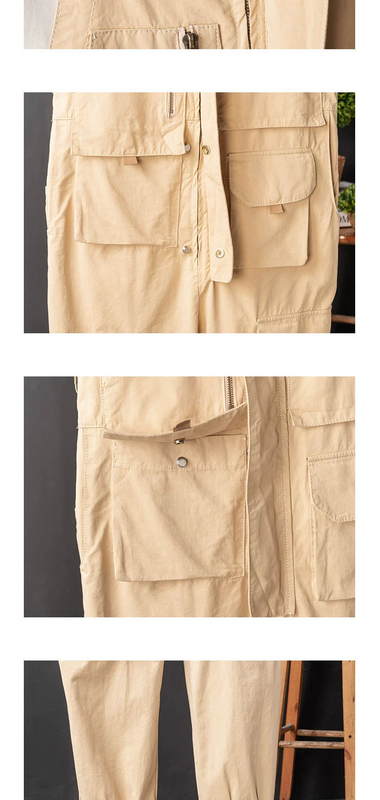 Hip Hop Light Green Couple's Idle Style Suspenders Workwear