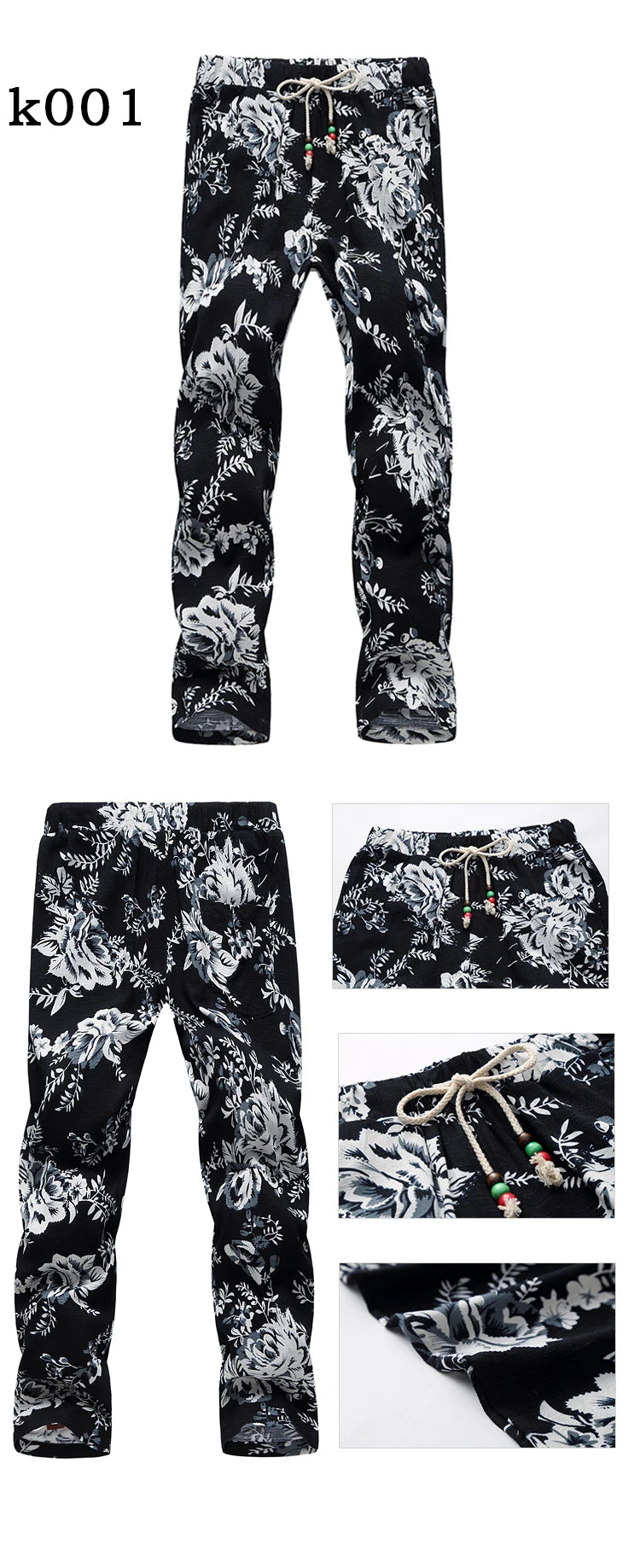 Summer thin men's large size shorts floral sports leisure nine-minute pants