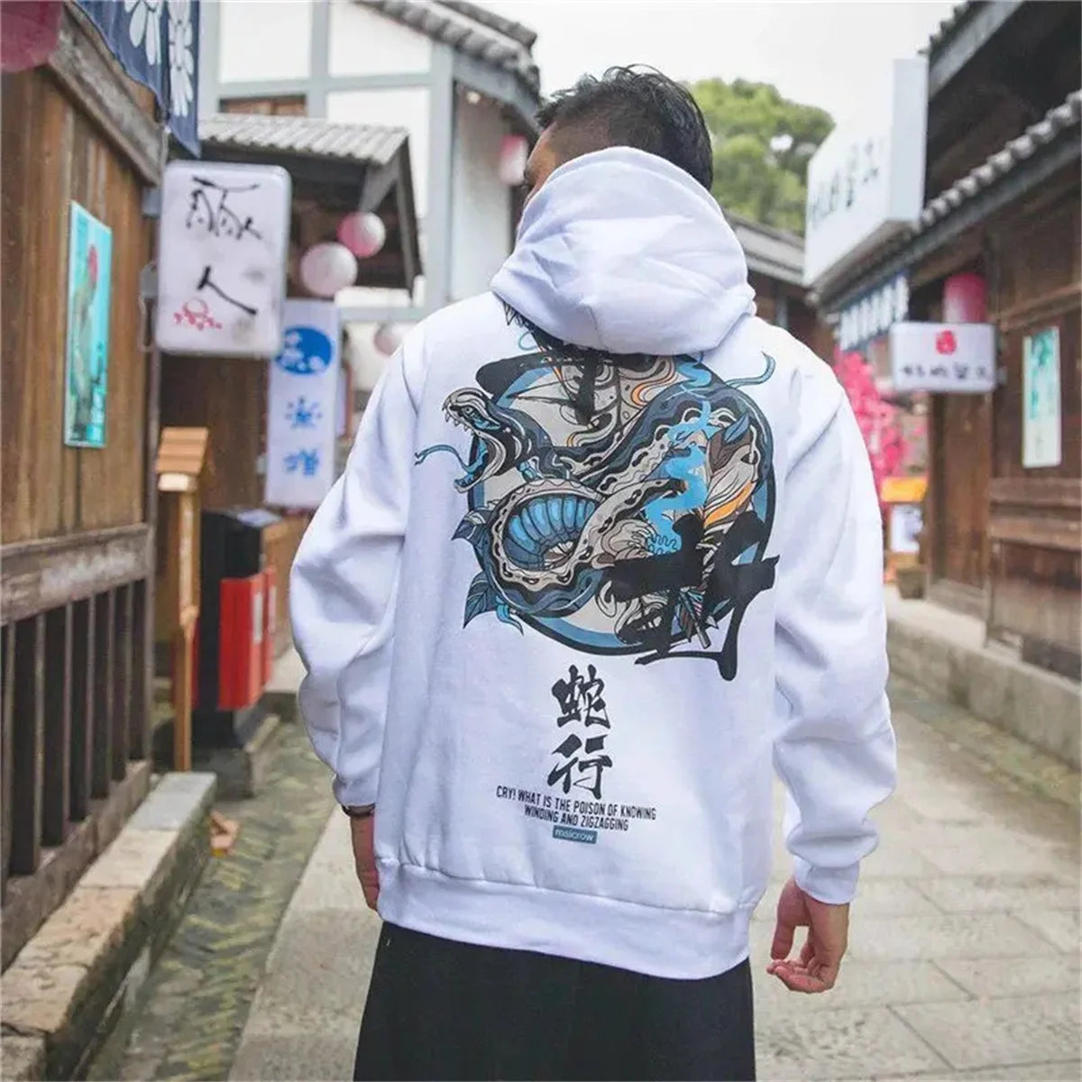 Fashion Men Hip Hop Hoodies Japanese Casual Sweatshirts Streetwear Men Women Loose Pullover Hapan Harajuku Devil Hoodie Male
