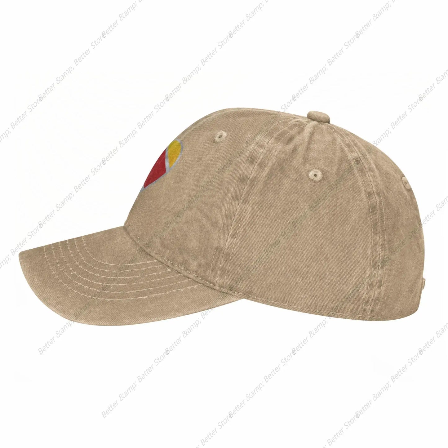 Men's & Women's Cool Unique Print with Southwest Airlines Logo Adjustable Denim Cap