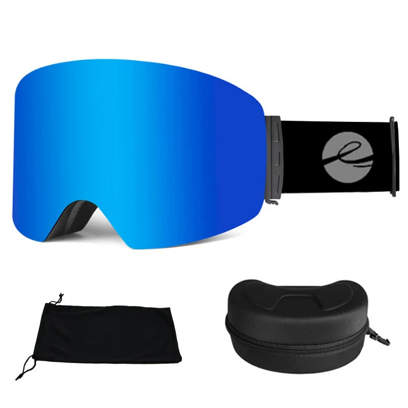 LOCLE Ski Goggles Snowboard Anti-fog Anti-ultraviolet Mask Men Women Skiing Eyewear UV400 Snow Protection Glasses Double Layers