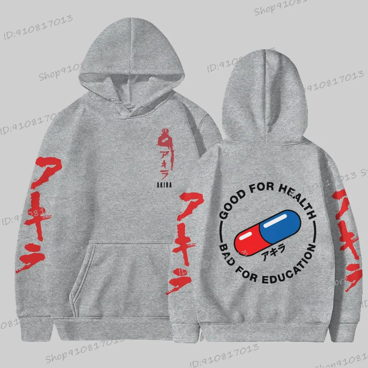 Hoodies Japanese Anime Akira Print Sweatshirts Men Women Unisex Fashion Sweatshirt Oversized Hoodie Long Sleeves Pullover Coat