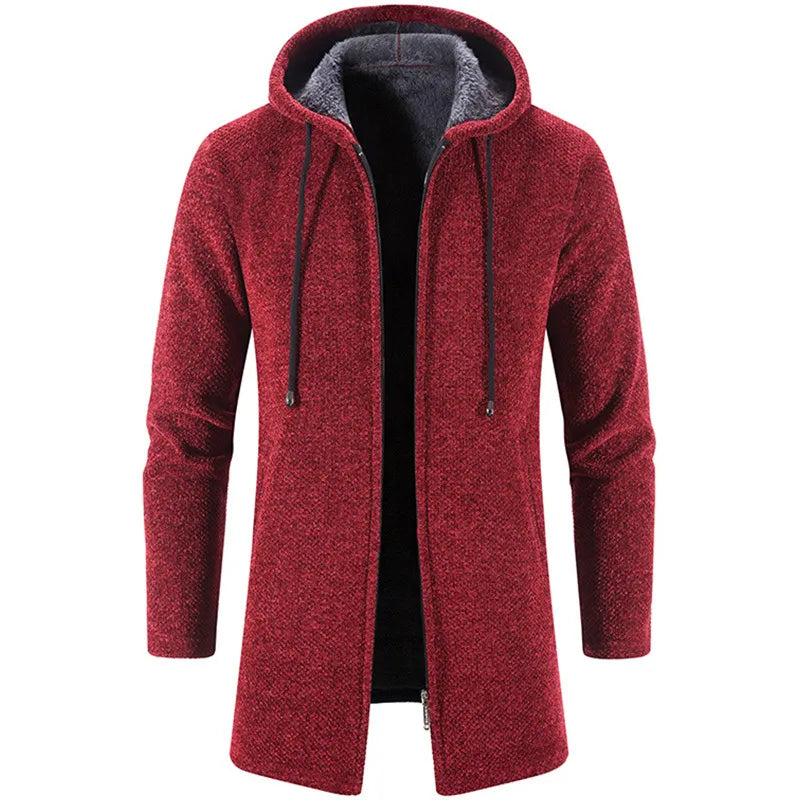 Men's Sweaters Coat Autumn Winter New Hot Warm Zipper Medium Long Cardigan Sweaters Man Casual Knitwear Sweatercoat mens clothes