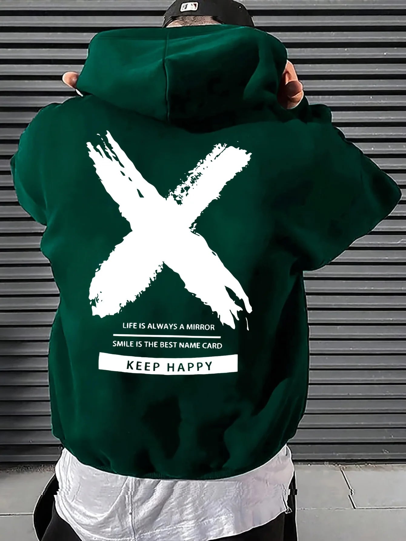 Men's hip-hop hooded sweatshirt font design printed hooded sweatshirt high-quality casual sweatshirt