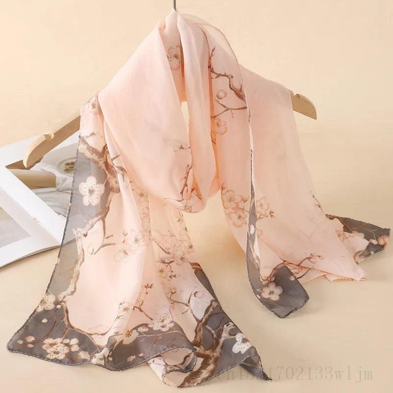 New Fashion Spring/Summer Women Print Headband Beach Chiffon Scarf Shawls Female Long Wraps Panama Beach Sunscreen Hijab