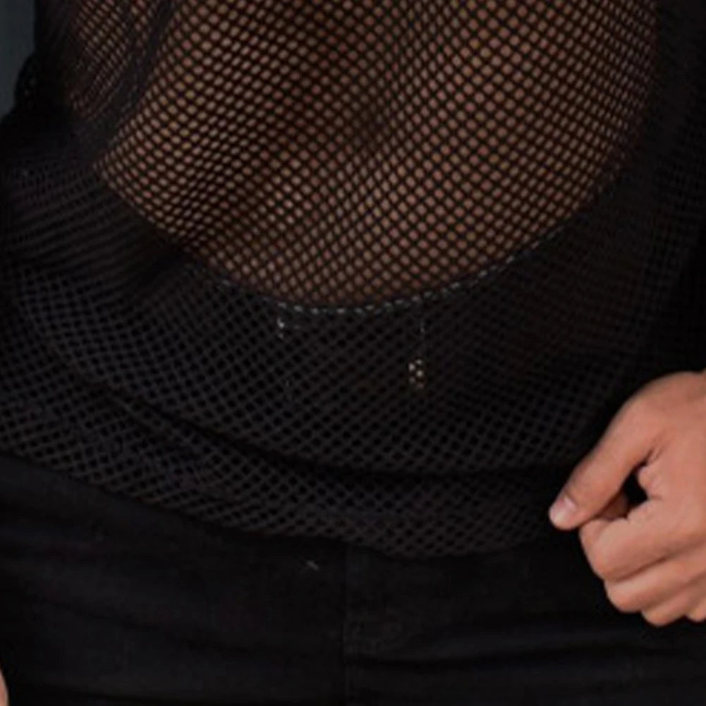 For Men Mens See-through T Shirt Mens T Shirt For Party Nightclubs Brand New Crew Neck Polyester Fabric Regular Length