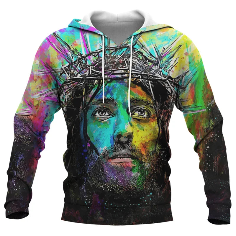 Jesus Amen Hoodie for Men Clothing Unisex 3D Christams God Bless You Printed New in Hoodies Women Harajuku Fashion y2k Pullovers