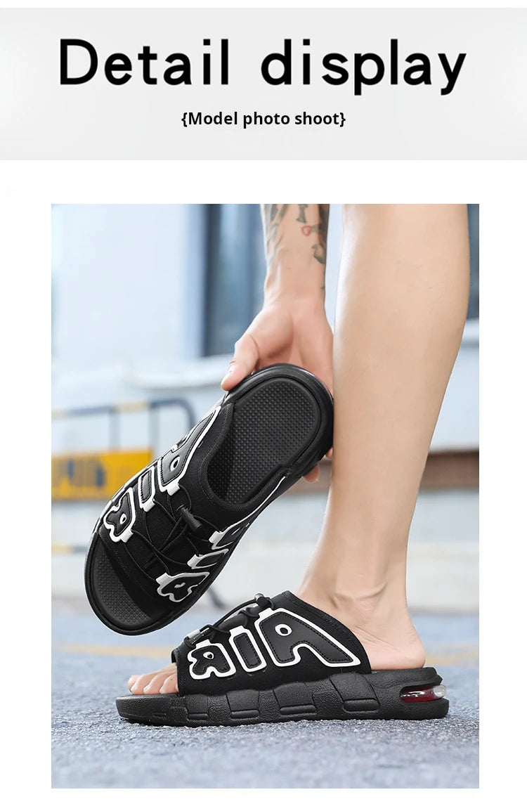 Slippers Men Air Cushion Design Slide Man Summer New PVC Soft Non-slip Men's Sports Slippers for Men Flip Flops Chanclas Hombre