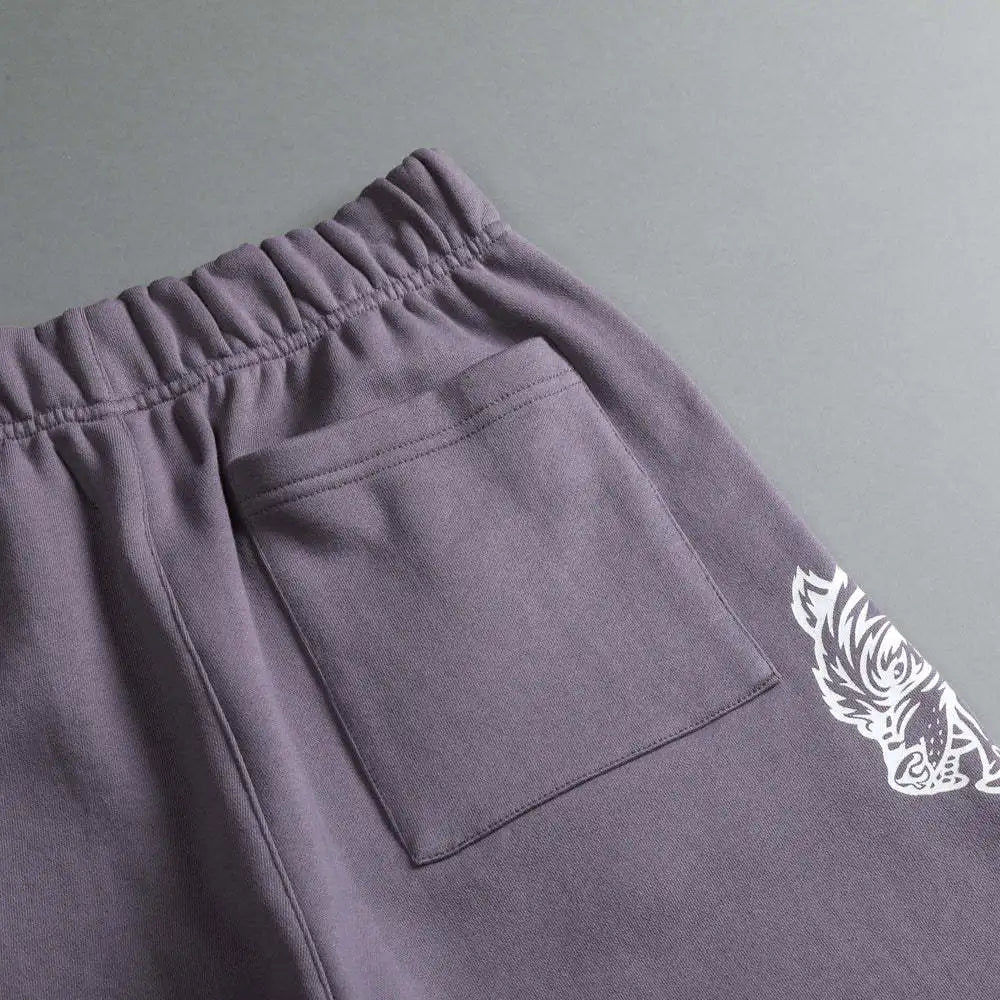 2025 New Men's Cartoon Loose Print Shorts Pure Cotton Summer Frayed Casual Sports Shorts Fitness Sports Five-point Shorts