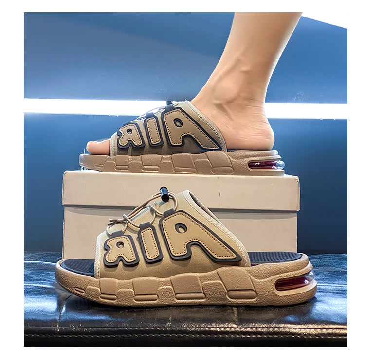 Slippers Men Air Cushion Design Slide Man Summer New PVC Soft Non-slip Men's Sports Slippers for Men Flip Flops Chanclas Hombre