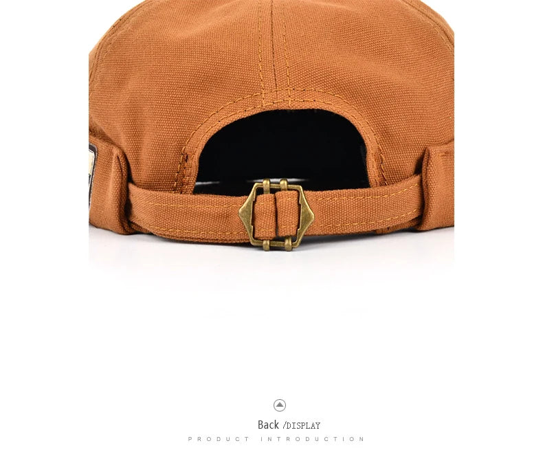 Bocca Vintage Docker Cap Brimless Hat Skullcap Retro Cotton Adjustable Soild Color Summer Autumn Spring Hip Hop Fashion