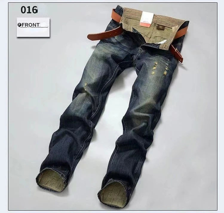 New Men's Spring Autumn Jeans Classic Male Skinny Straight Stretch Brand Denim Pants Summer Overalls Slim Fit Trouser Men Jeans