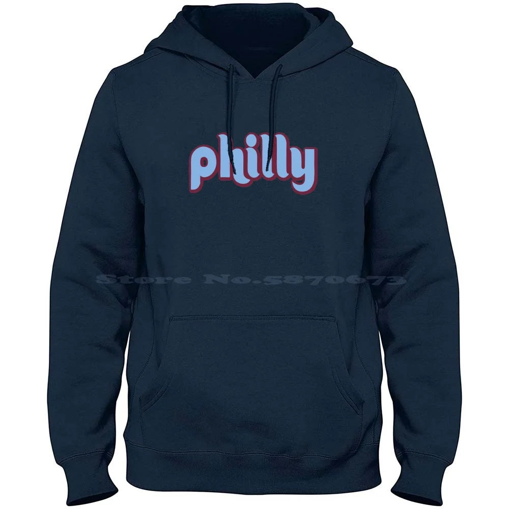 Philly Retro T Shirt 100% Cotton Tee Retro Philly Flyers Eagles History Die Hard Fans Philadelphia City Pennsylvania Blue