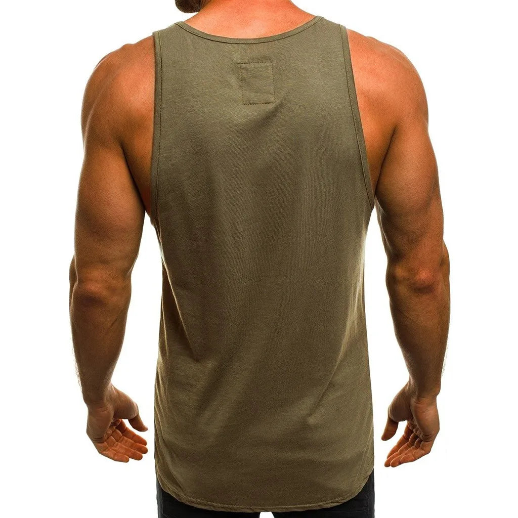 Number 12 Print Vest Men's Tank Top Breathable Bodybuilding Tee Gym Vest Sleeveless Men T-shirt Fashion Crew Neck Fitness Tee