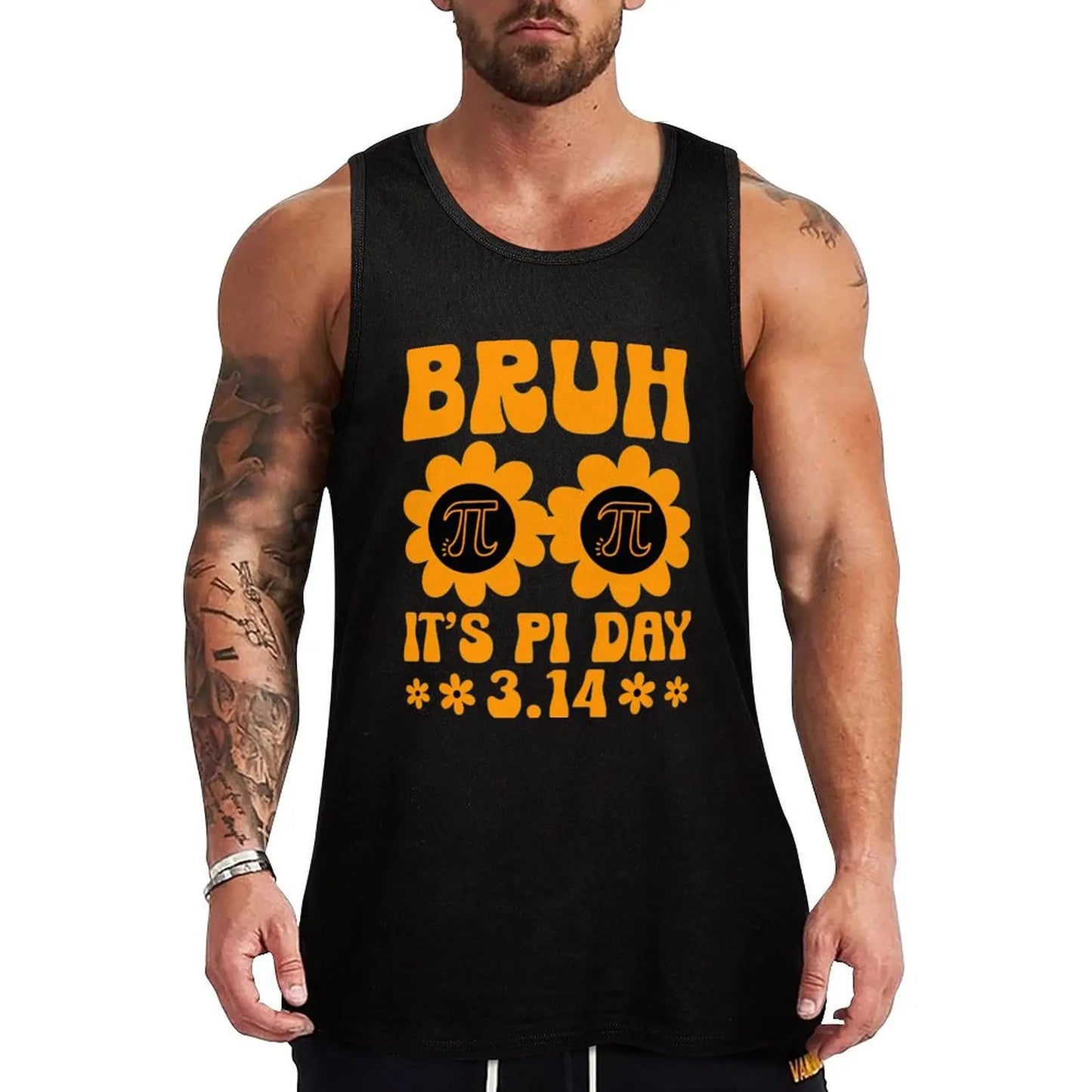 Bruh It’s Pi Day 3.14 Tank Top Man clothes for gym T-shirt male Body man anime t-shirts